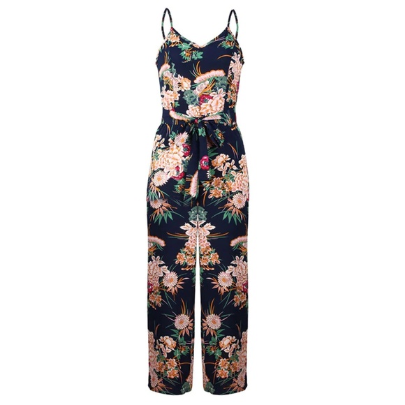 🆕High Split Backless Sexy Floral Print Jumpsuit - Picture 5 of 8